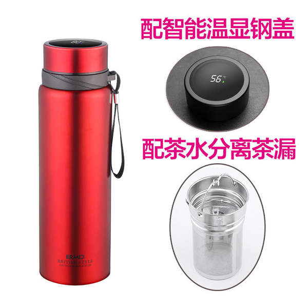 Taça de aquecimento de grande capacidade de aço inoxidável exterior portátil de torneira de turismo pendura de torneira de esportes personalizável de garrafa de aquecimento de logotipo
