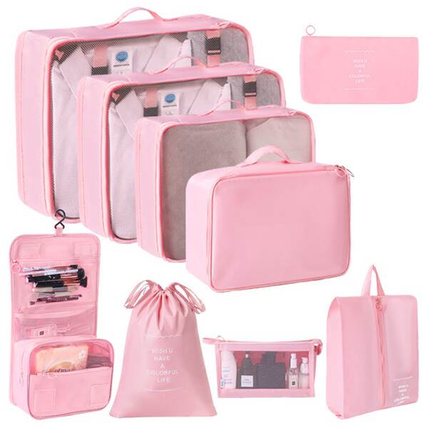Conjunto de 7 Bolsas de Organização para Viagem