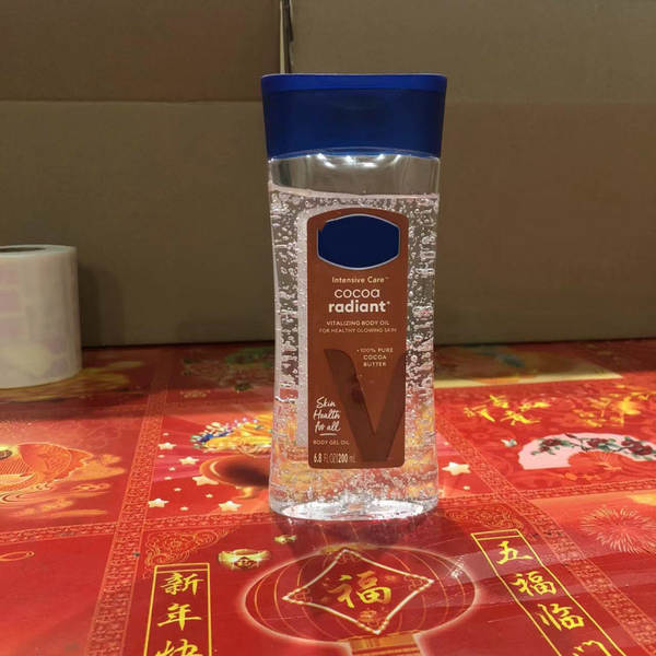 Gel de óleo corporal hidratante de café e rosa