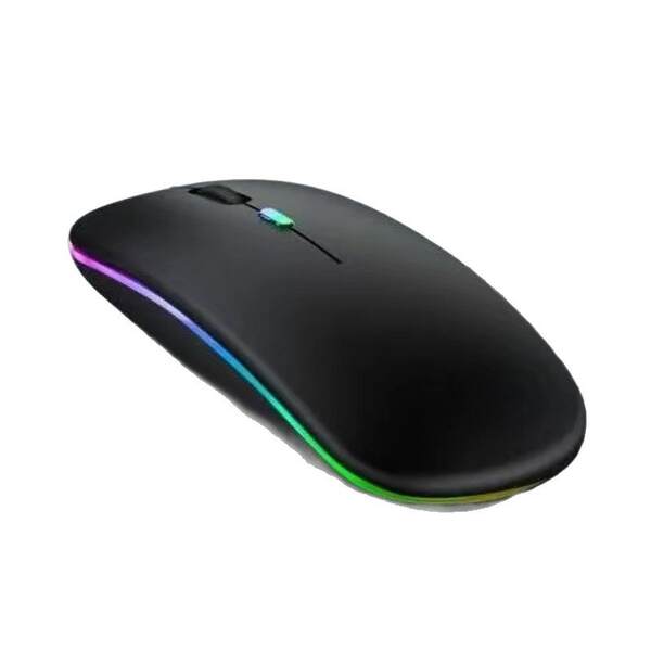Fonte de fábrica RGB dual-modelo portátil sem fio mouse de baixo som Type-C carregamento em atacado