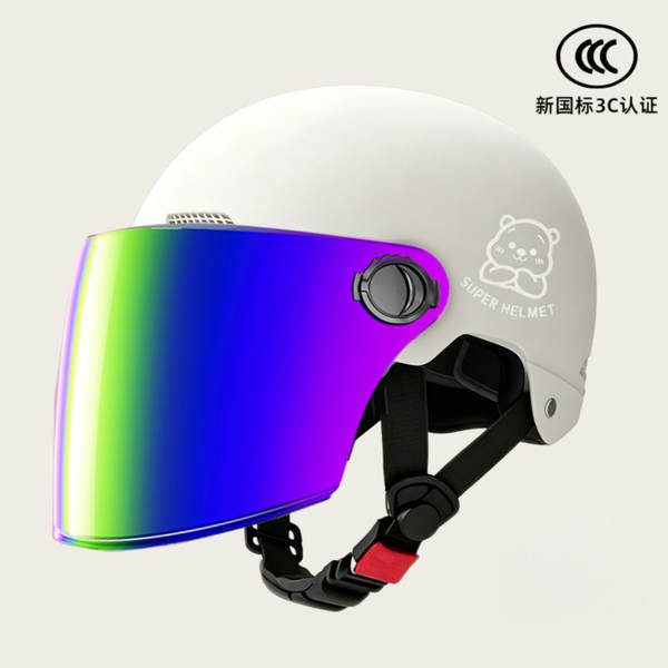 Novo modelo nacional 3C certificado capacete elétrico para motocicletas masculino e feminino quatro temporadas chapéu de segurança geral para adultos semicondutores