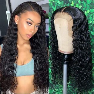 Peruca frontal de renda 5x5 Pixie Curly 300 Density cabelo humano SDD