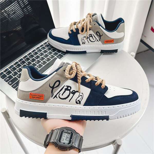 Sapatos masculinos Outono 2024 Novo Modelo Estudante Tendência 100 Sapatos de esportes de estimação Verão Sapatos de esportes de estimação Designer de esportes japoneses