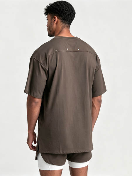 Camiseta masculina curta de verão