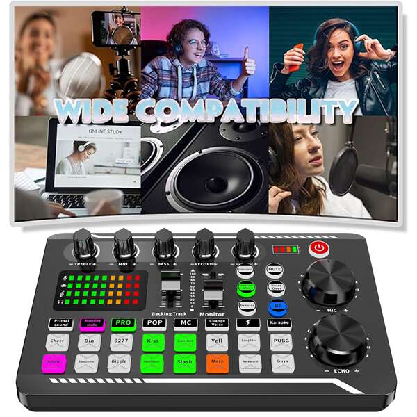 Transfronteiriço V8 Inglês de transmissão ao vivo da placa de som bm800 microfone bater de braço do telefone celular kit de cartão de voz podcast completo