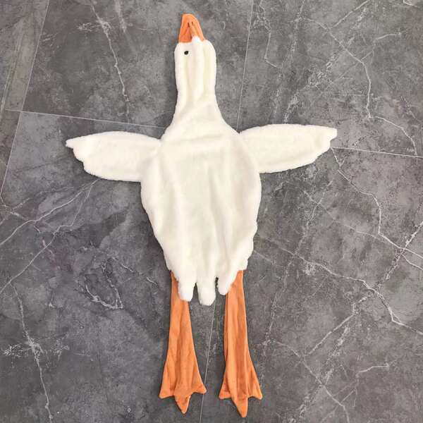 Pele de Ganso Branco para Boneca