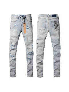 Calça Jeans Masculina Reta com Efeito Desgastado