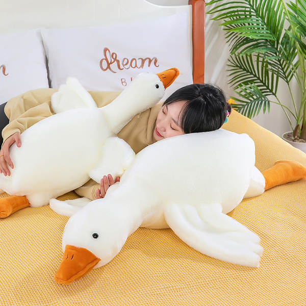 Bicho de Pelúcia de Ganso Branco para Dormir