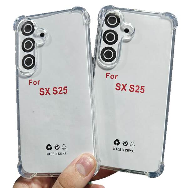 1.5mm transparente quad-angular tubo de ar TPU para Samsung S25/S23/S22