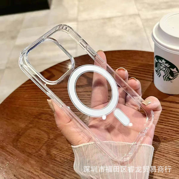 Para iPhone 16 15 Pro Apple 15 14 Pro Max magsafe casca magnética transparente 7