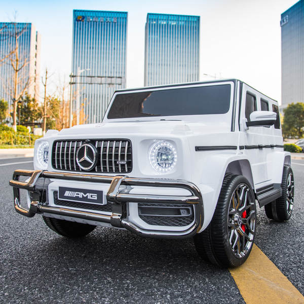 Carro elétrico Mercedes grande g para crianças Carro elétrico de quatro rodas para carregar para homens e meninos, bebês e meninos Carro de brinquedo remoto para duas pessoas