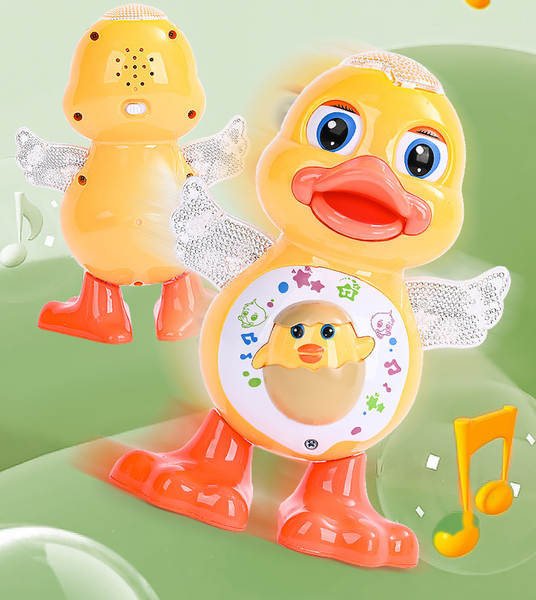 A música vai cantar, dançar, dançar, bater caricaturas de pato elétrico de luzes de música para vender brinquedos quentes