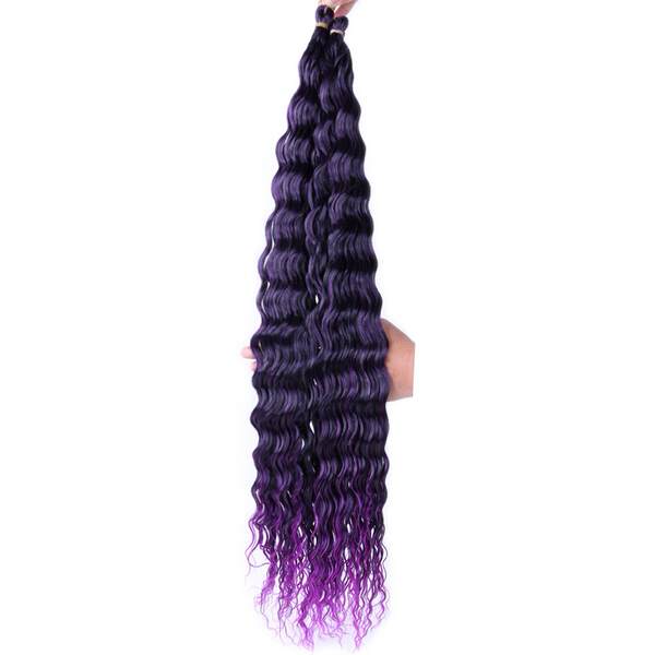 32inch Deep Wave Bulk Hair Fibra de cabelo de alta temperatura