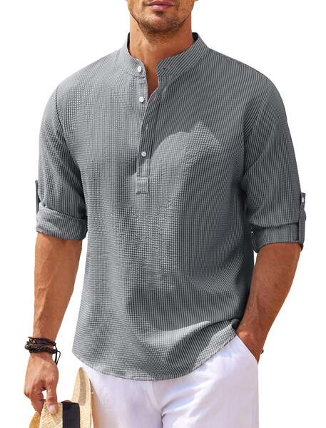 2025 Camiseta masculina europeia com mangas compridas com mangas abertas de pâncreas T-shirt masculino de lazer camisa de luxo de atacado
