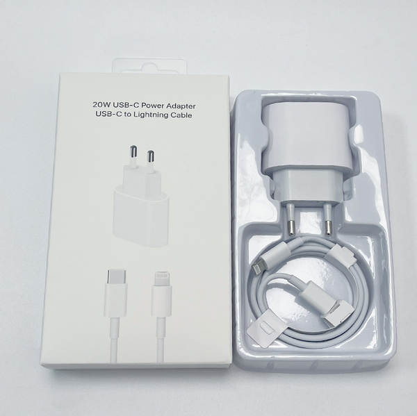 Cabeça de carregamento de celular padrão europeu pd20w para Apple 15 carregador iPad kit linha de dados pd 35w