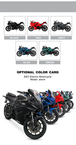 Fábrica de motos elétricas motocicleta elétrica 72V motor elétrico 2000W motocicleta elétrica de longa duração motor elétrico