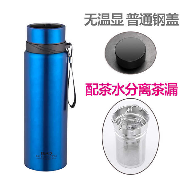 Taça de aquecimento de grande capacidade de aço inoxidável exterior portátil de torneira de turismo pendura de torneira de esportes personalizável de garrafa de aquecimento de logotipo