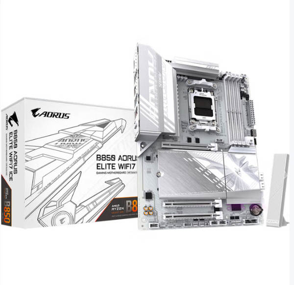 GIGABYTE B850 AORUS ELITE WIFI7 ICE Painel DDR5