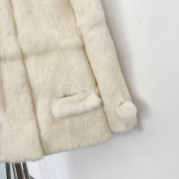 Casaco de Pele de Coelho Feminino