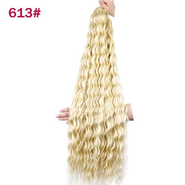 32inch Deep Wave Bulk Hair Fibra de cabelo de alta temperatura