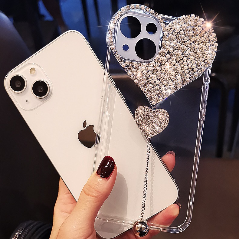 Aplicável ao iPhone 17 Capa de celular criativa de amor 16 Promax Apple 15 Capa de proteção 14 Luxo de moda