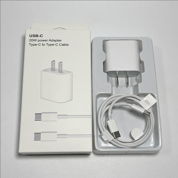 Cabeça de carregamento de celular padrão europeu pd20w para Apple 15 carregador iPad kit linha de dados pd 35w