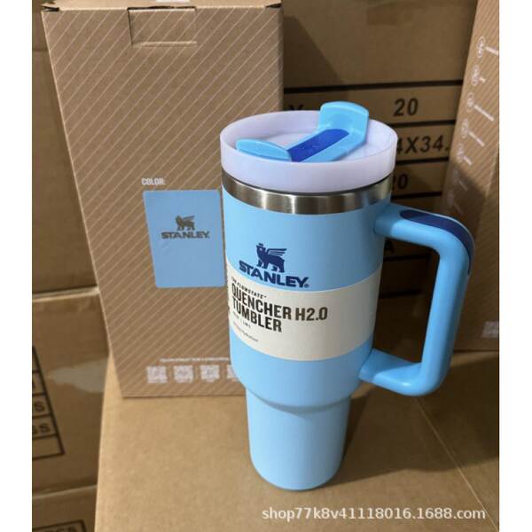 Novo Stanley STANLEY 2a geração 40oz copo de mão dupla camada de aço inoxidável aquecedor refrigerante copo de carro de gelo