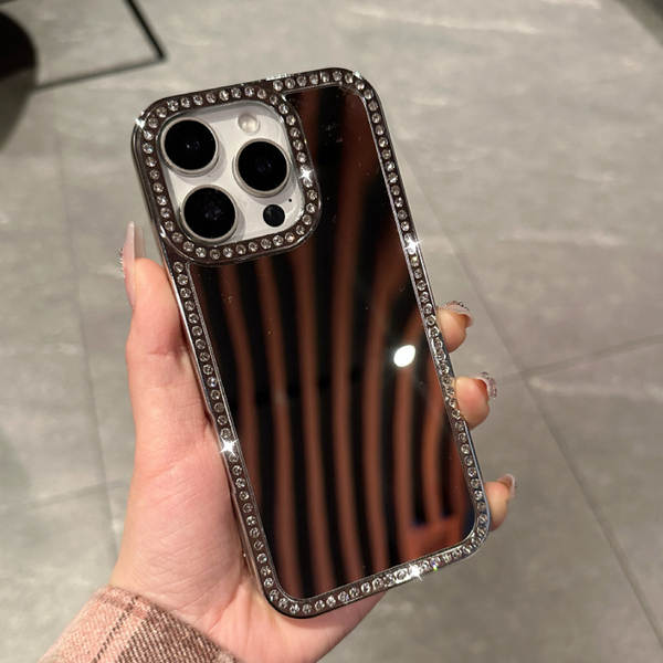 Padrão de espelho de amor para celular Samsung S26 Ultra Shell S25plus Water Drill S24 Super Fire Model S23+