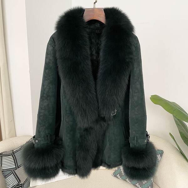 Novo modelo de mulher curta cor de moda luxo raposa pelúcia coelho pelúcia pelúcia pelúcia roupa de mulher casaco
