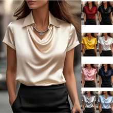 2026 Transfronteiriço Europa-EUA Outono Inverno Novo Lanternas Púrpura Puro Relaxado V Coloque Botões Longas Mãos Feminino T-Shirt
