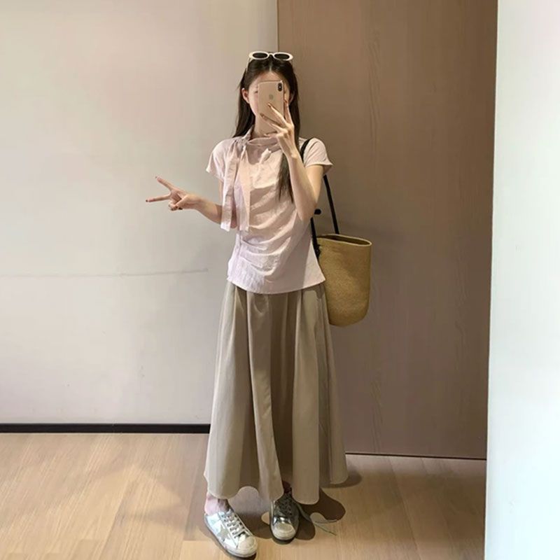 Camisa feminina curta de verão