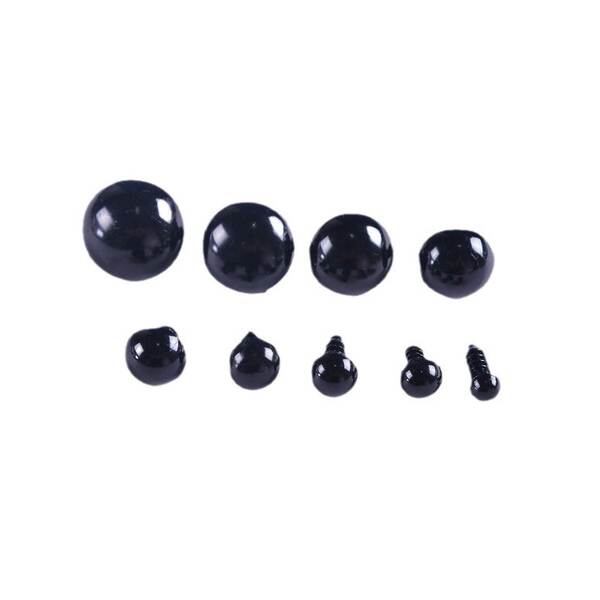 Olhos transfronteiriços de animais de plástico Acessórios de olhos de brinquedo Olhos pretos completos/olhos de urso de Teddy