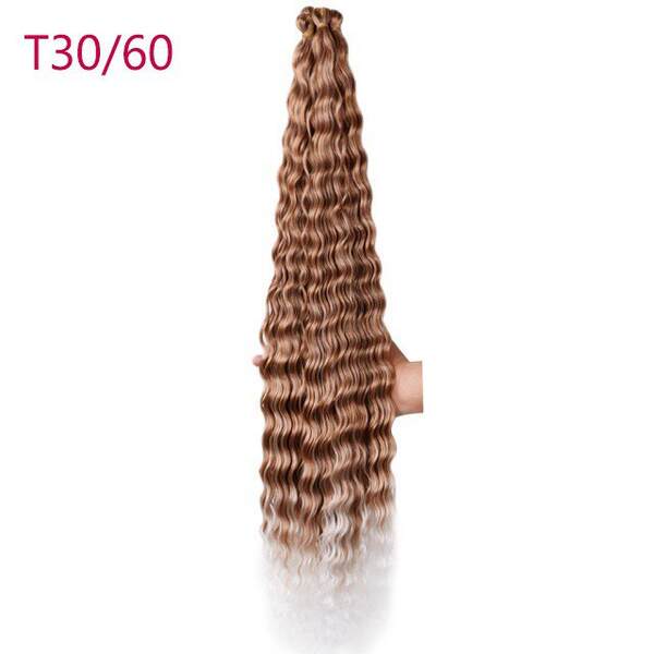 32inch Deep Wave Bulk Hair Fibra de cabelo de alta temperatura