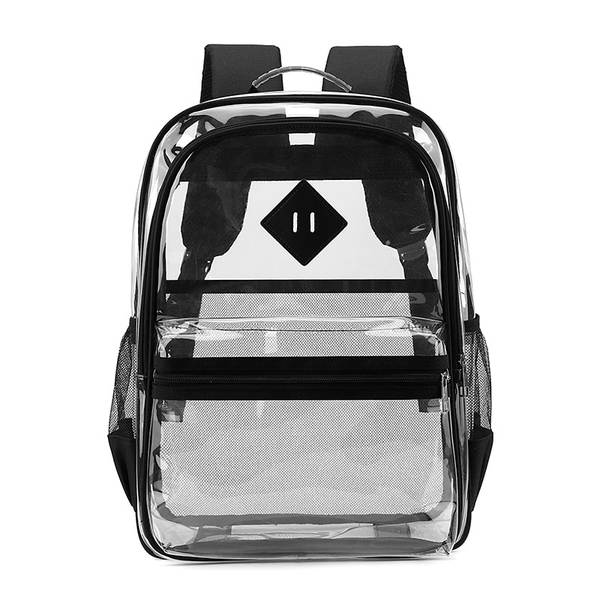 Amazon Transboundary Supply Transparente backpack pvc duplo ombro saco pvc saco grande capacidade saco estudante
