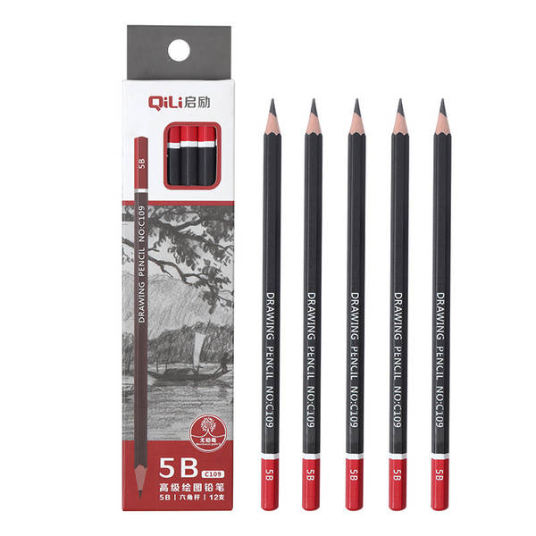 Desenho de lápis de arte 2B lápis 2b uma caixa estudante pintura 2h-14b desenho de madeira de madeira rápida de escrita de lápis kit atacado