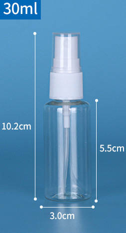 Venda por atacado 30ml/50ml/100ml garrafa de pulverização Pequena garrafa de pulverização de maquiagem garrafa de distribuição de perfume transparente PET garrafa de plástico