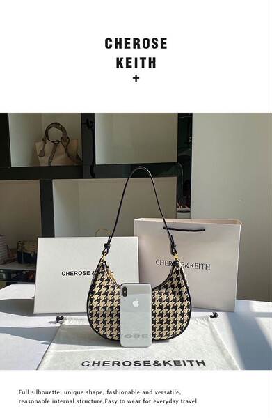 Bolsa feminina de ombro estilo francês