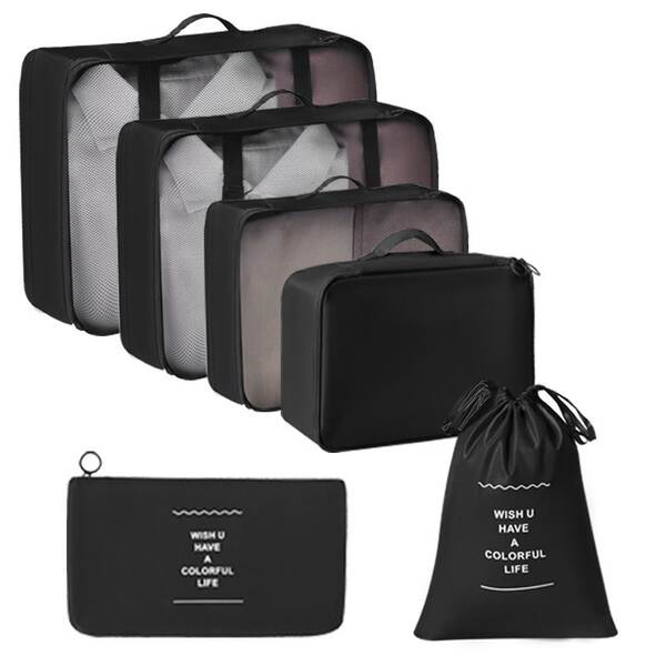 Conjunto de 7 Bolsas de Organização para Viagem