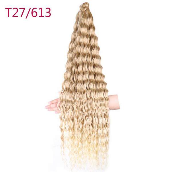 32inch Deep Wave Bulk Hair Fibra de cabelo de alta temperatura
