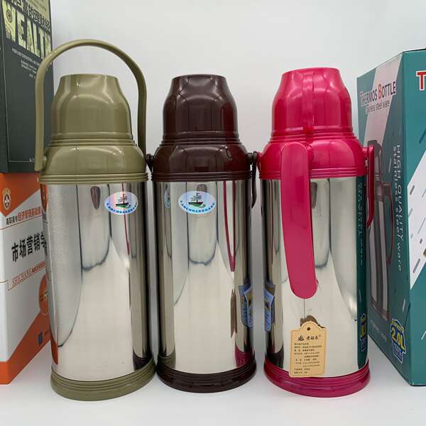 Botão de aquecimento de garrafa de água quente de casa de aço inoxidável 2L Botão de aquecimento de garrafa de água de escritório