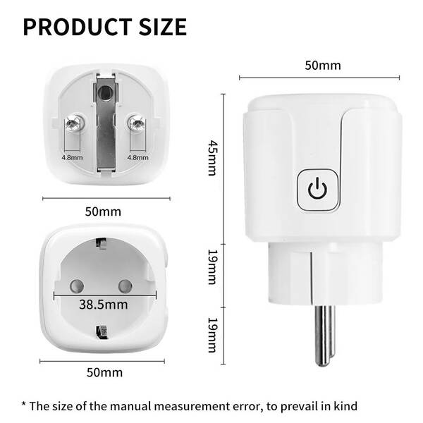 Matter Graphic Intelligent Plugin 16A Regulamento Europeu 20A WiFi controle remoto de voz Alexa