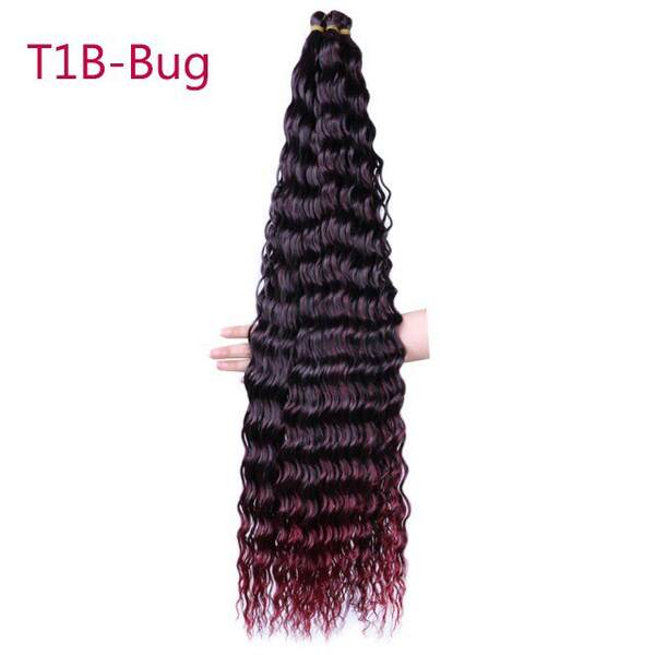 32inch Deep Wave Bulk Hair Fibra de cabelo de alta temperatura