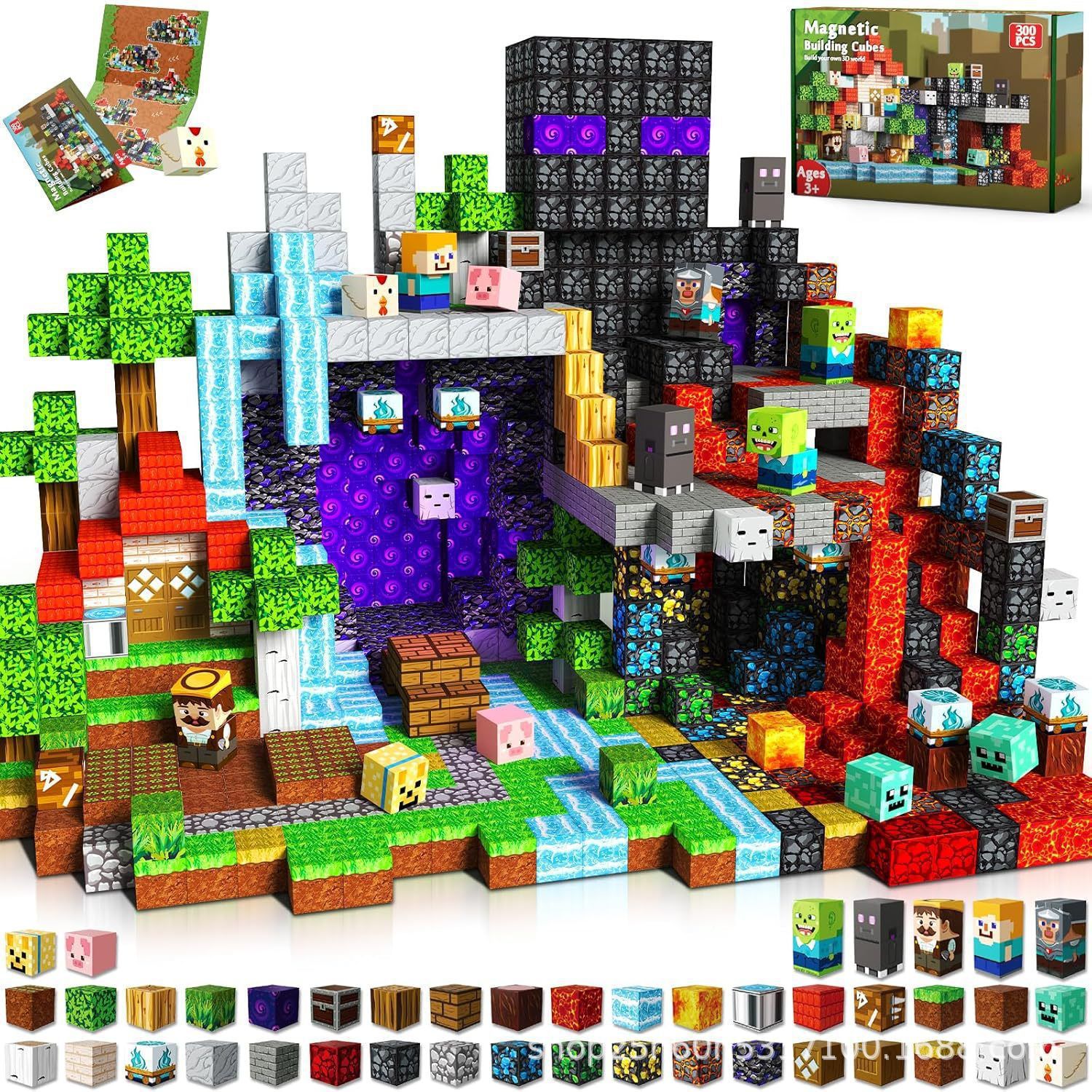 Amazon Magnetic Buiding Cubes Brinquedos de Construção Magnética