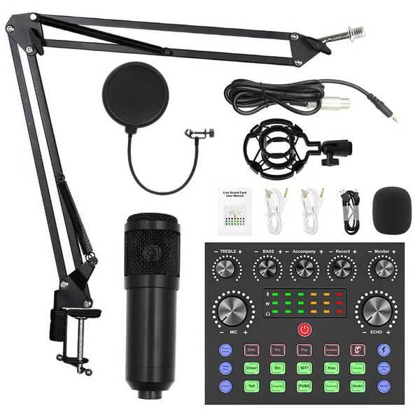 Transfronteiriço BMW 800 microfone v8s cartão de som em inglês computador celular gravação ao vivo completo de equipamentos de podcast