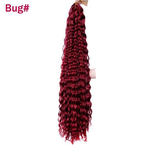 32inch Deep Wave Bulk Hair Fibra de cabelo de alta temperatura