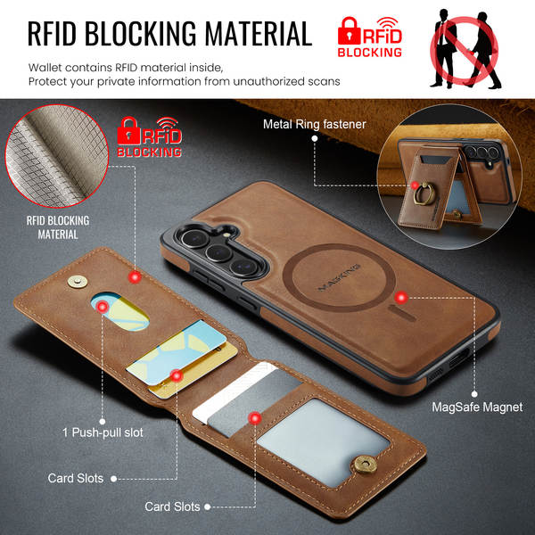 K1 Aplicável Samsung S25 Anel Magnético Sugar Cartão De Proteção S25 Plus Carregador Sem Fio Telemóvel Shellmagsafe