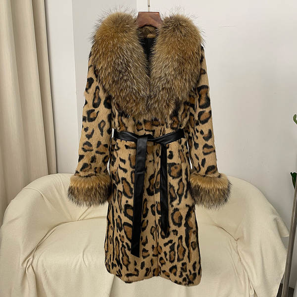 Venda rápida Venda quente Euro-americano Outono Inverno Novo Leopardo Coelho Coelhos Coelhos Coelhos Coelhos Coelhos Coelhos