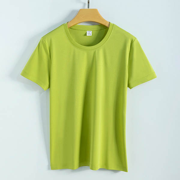 Camiseta feminina de algodão curta