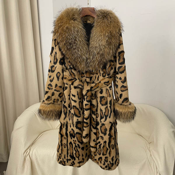 Venda rápida Venda quente Euro-americano Outono Inverno Novo Leopardo Coelho Coelhos Coelhos Coelhos Coelhos Coelhos Coelhos