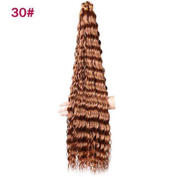32inch Deep Wave Bulk Hair Fibra de cabelo de alta temperatura